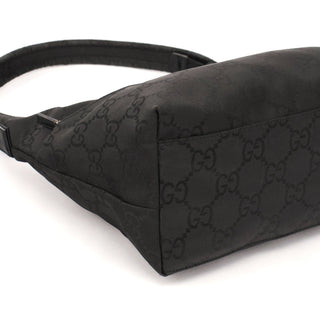 001 3386 Black GG Nylon Hobo Shoulder Bag