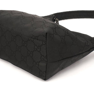 001 3386 Black GG Nylon Hobo Shoulder Bag