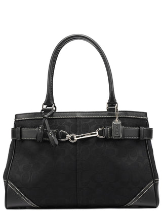 8K07 Black Signature Hamptons Tote Bag
