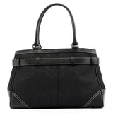 8K07 Sac cabas Hamptons en toile Signature noire
