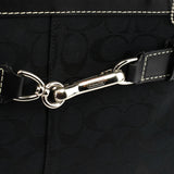8K07 Sac cabas Hamptons en toile Signature noire