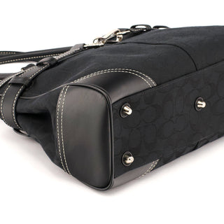 8K07 Black Signature Hamptons Tote Bag