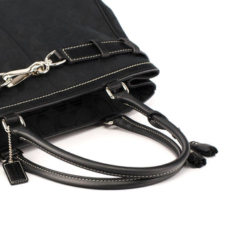 8K07 Black Signature Hamptons Tote Bag