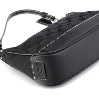 6094 Black Signature Demi Shoulder Bag