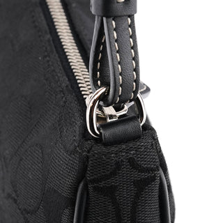 6094 Black Signature Demi Shoulder Bag