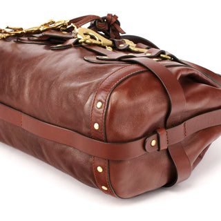 Dark Brown Leather Kerala Tote Bag