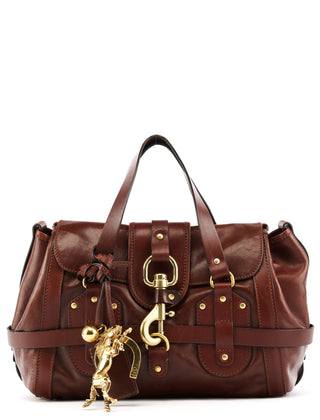 Dark Brown Leather Kerala Tote Bag