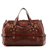 Sac cabas Kerala en cuir marron foncé