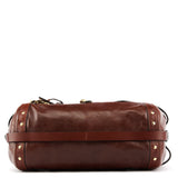 Sac cabas Kerala en cuir marron foncé