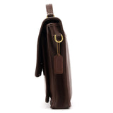 5181 Porte-documents Colebrooke Turnlock en cuir marron