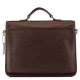 5181 Porte-documents Colebrooke Turnlock en cuir marron
