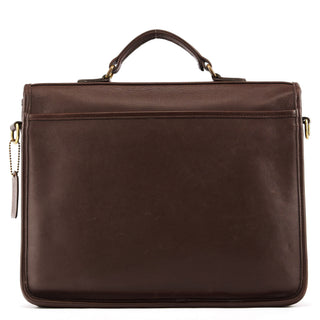 5181 Brown Leather Colebrooke Turnlock Briefcase Bag