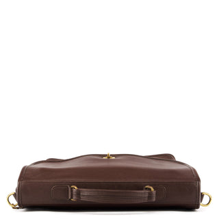 5181 Brown Leather Colebrooke Turnlock Briefcase Bag