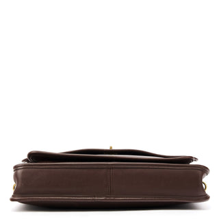 5181 Brown Leather Colebrooke Turnlock Briefcase Bag