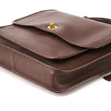 5181 Porte-documents Colebrooke Turnlock en cuir marron