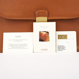5353 Light Brown Leather Lock 2-Way Briefcase Bag