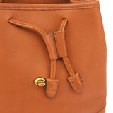 9791 Tan Leather Turnlock Backpack Bag