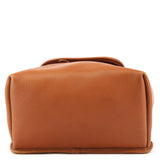 9791 Tan Leather Turnlock Backpack Bag