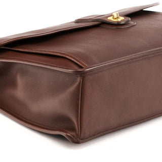 5266 Brown Leather Metropolis 2-Way Briefcase Bag