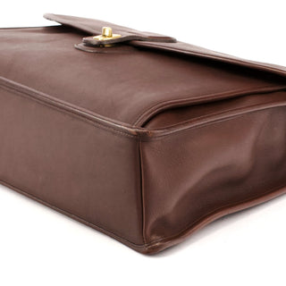 5266 Brown Leather Metropolis 2-Way Briefcase Bag