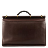 5266 Brown Leather Metropolis 2-Way Briefcase Bag