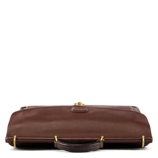 5266 Brown Leather Metropolis 2-Way Briefcase Bag