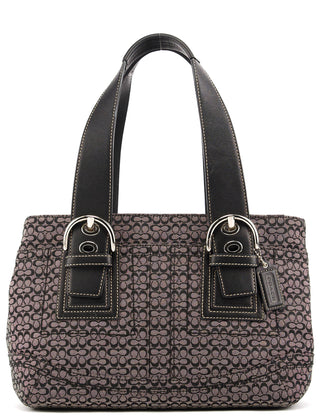 F13105 Grey Black Signature Soho Tote Bag
