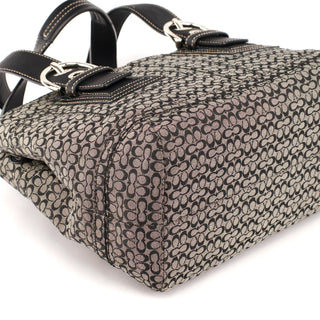 F13105 Grey Black Signature Soho Tote Bag