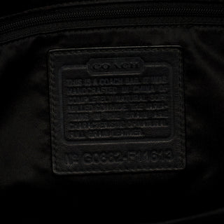 F11613 Black Pebbled Leather Turnlock Shoulder Bag