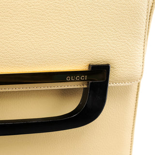 001 4781 Beige Leather Flap Shoulder Bag