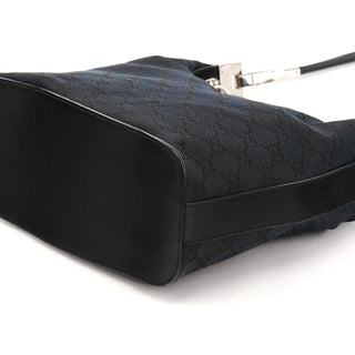 001 3814 Navy GG Canvas Hobo Shoulder Bag