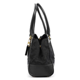 11062 Black Signature Turnlock Tote Bag