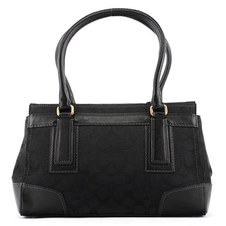 11062 Black Signature Turnlock Tote Bag