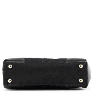 11062 Black Signature Turnlock Tote Bag