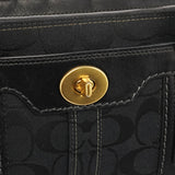 11062 Black Signature Turnlock Tote Bag