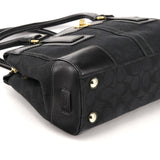 11062 Black Signature Turnlock Tote Bag