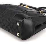 11062 Black Signature Turnlock Tote Bag