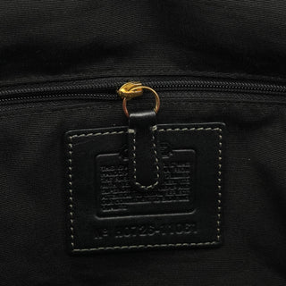 11061 Black Signature Turnlock Flap Tote Bag