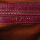 Purple Quilted Leather Stam Crossbody Bag