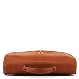 5181 Tan Leather Colebrooke Turnlock Briefcase Bag