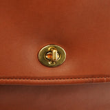 5181 Tan Leather Colebrooke Turnlock Briefcase Bag