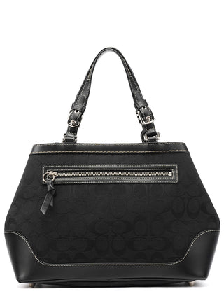 6830 Black Signature Canvas Tote Bag