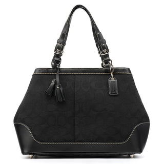6830 Black Signature Canvas Tote Bag