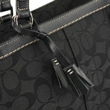 6830 Black Signature Canvas Tote Bag