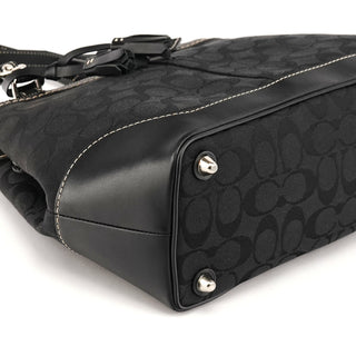 6830 Black Signature Canvas Tote Bag