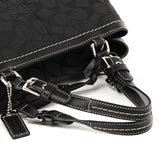 6830 Black Signature Canvas Tote Bag