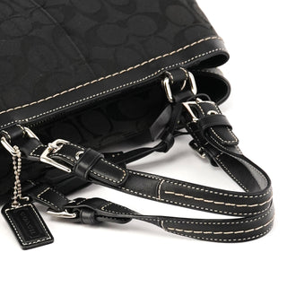 6830 Black Signature Canvas Tote Bag