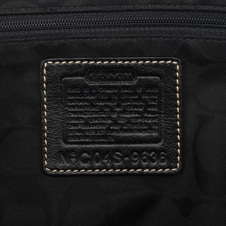 9636 Black Leather Soho Flap Tote Bag