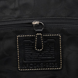 9636 Black Leather Soho Flap Tote Bag