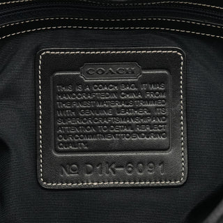 6091 Black Signature Canvas Shoulder Bag